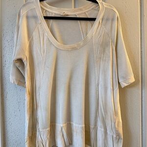 VGUC POL Cream Tie Dye Mixed Media Women's Cream Top size S